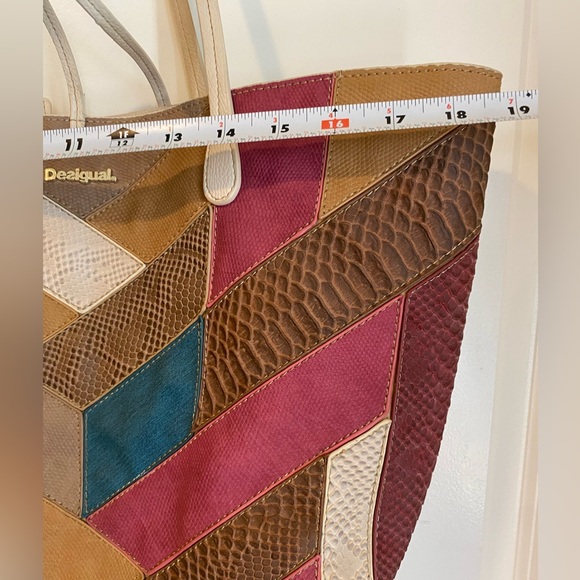 Desigual Colorful Chevron Tote Bag - Picture 6 of 12